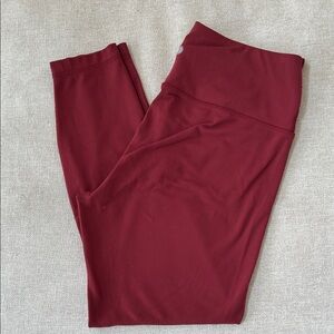 Yogalicious High-Waist Burgundy Leggings